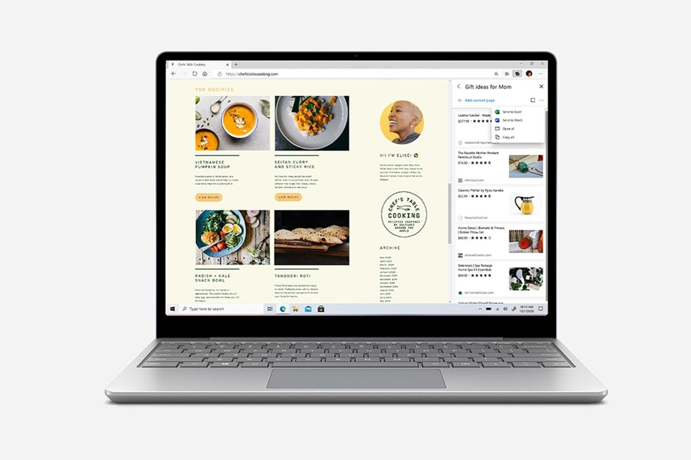 带 Edge Collections 的 Surface Laptop Go 
