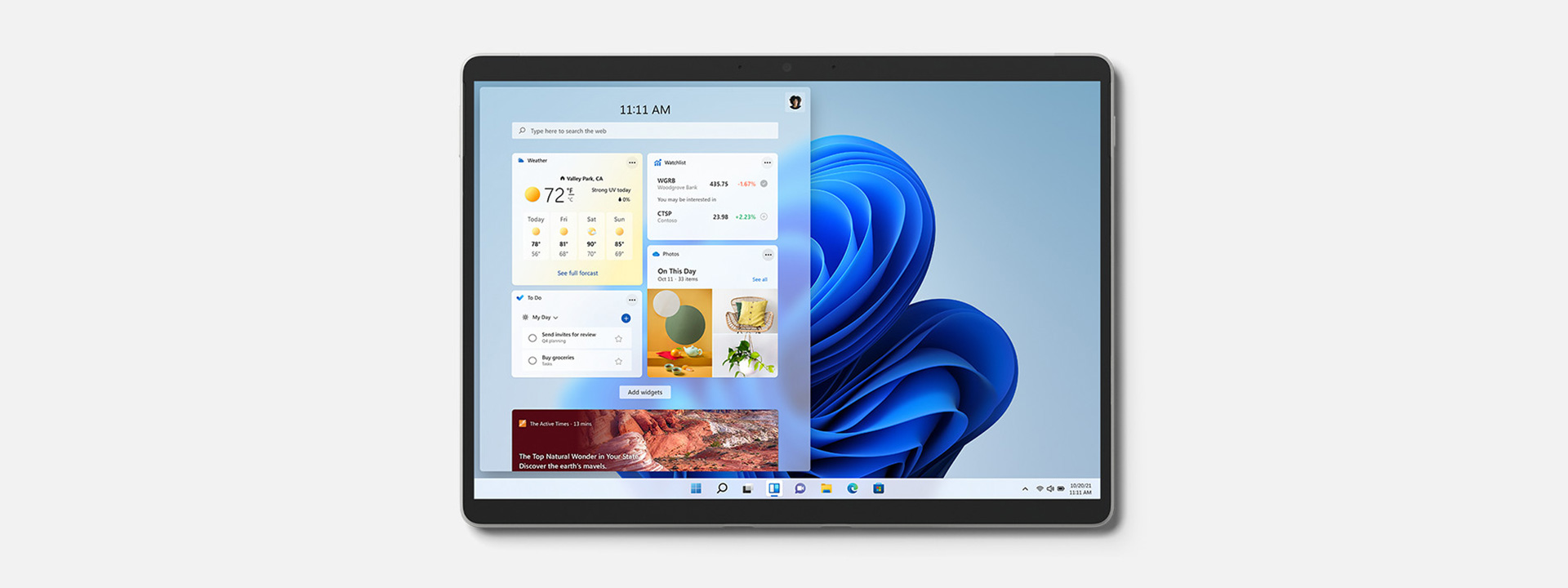 运用 Widgets 应用程序，更快的获取您关心的资讯