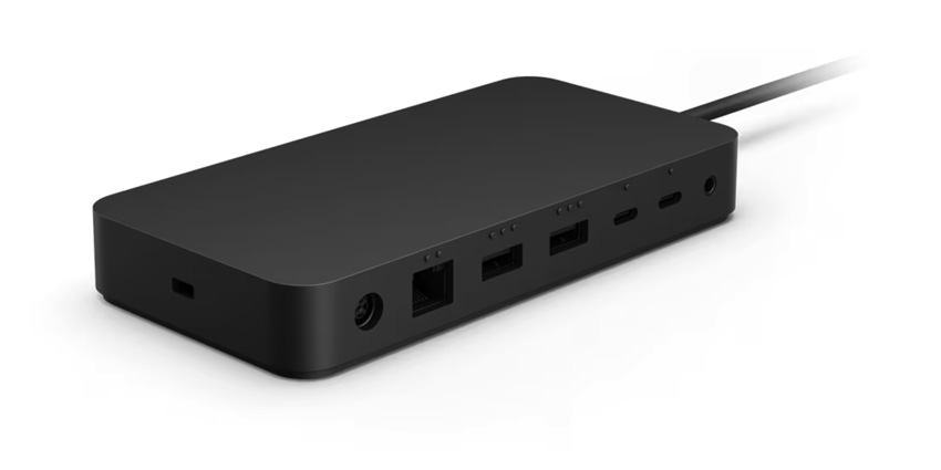 Surface Thunderbolt™ 4 扩展坞商用版上的朝向后方的端口。