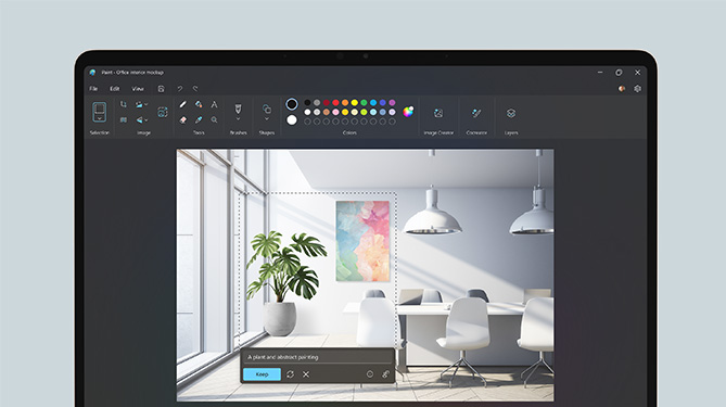 Surface Laptop 商用版生动的触控屏的特写视图。
